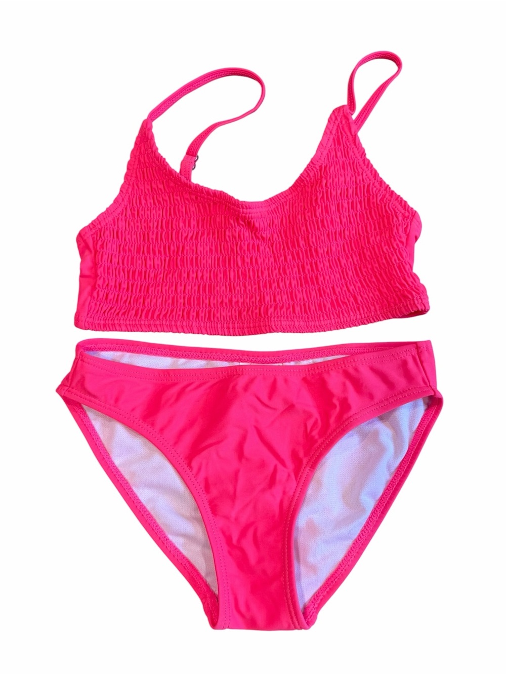 Snapper Rock, Hot Pink Girls' Two-Piece Swim Bikini, Size 8